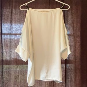 Michael Kors ivory short dolman sleeve Spring top.